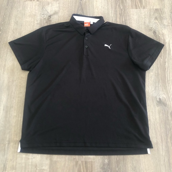 Puma Sport Lifestyle Men’s Black Short Sleeve Golf Polo Shirt Size 2XL XXL - Picture 1 of 7
